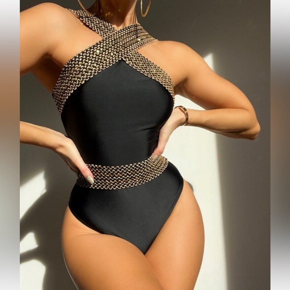 Other - Halter Neckline One-piece Swimsuit